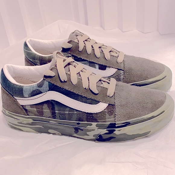 😀VANS - CAMO and Olive Suede size 3 - Picture 10 of 10
